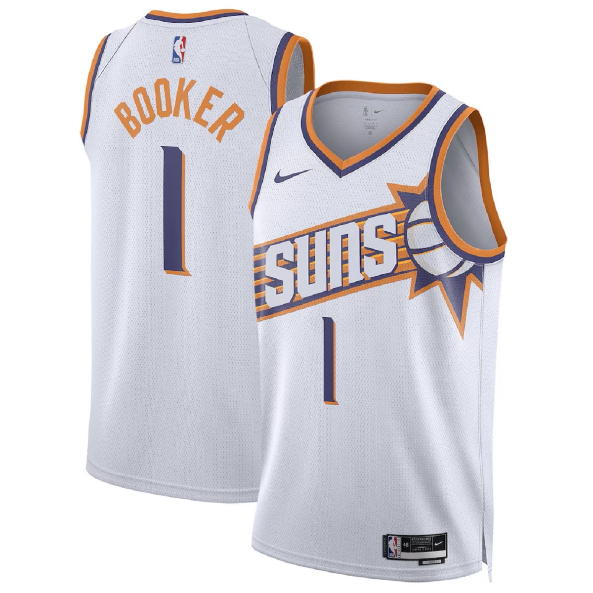 Men's Phoenix Suns Devin Booker Nike White Swingman Jersey - Association Edition