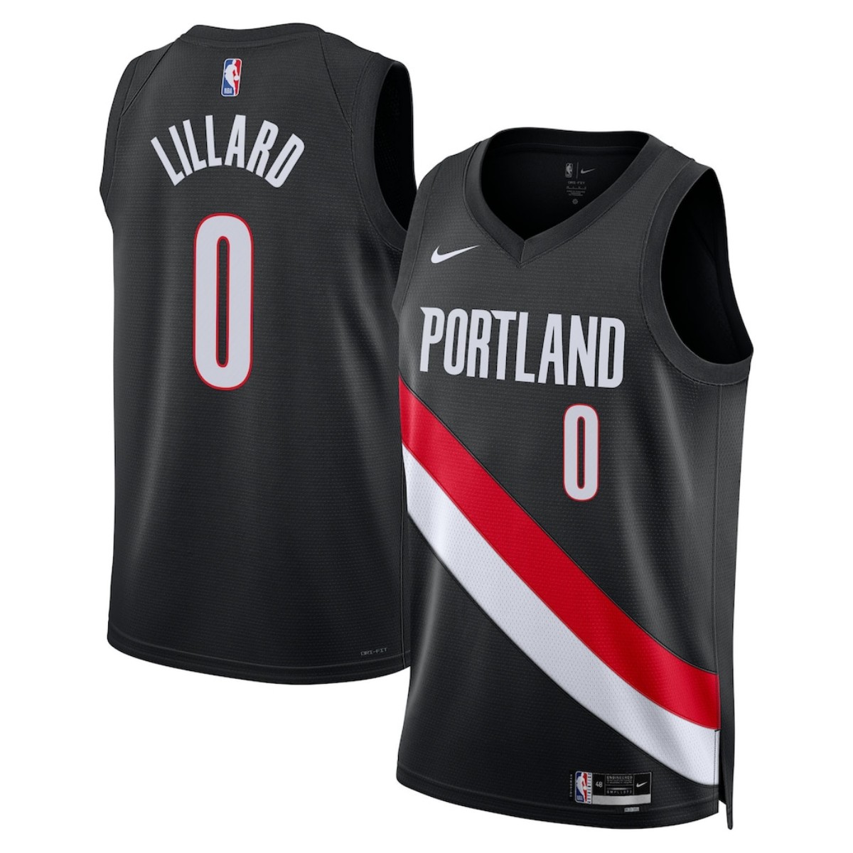 Men's Portland Trail Blazers Damian Lillard Nike Black Swingman Jersey - Icon Edition