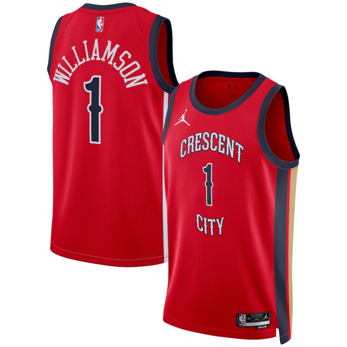 Men's New Orleans Pelicans Zion Williamson Jordan Brand Red Swingman Jersey - Statement Edition