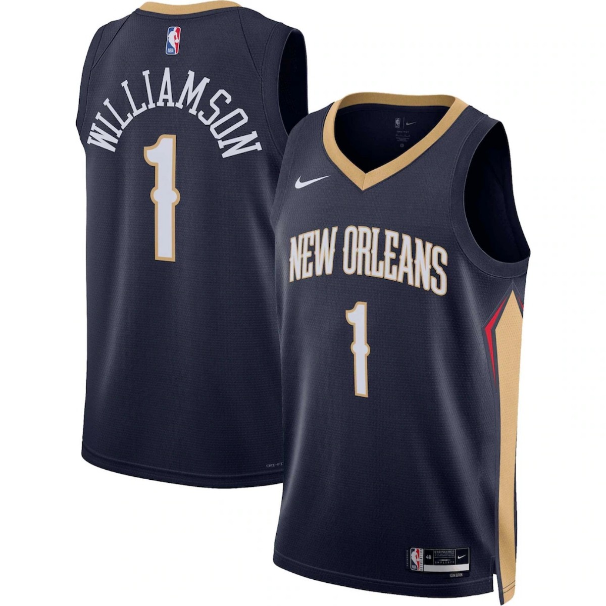 Men's New Orleans Pelicans Zion Williamson Nike Navy Swingman Jersey - Icon Edition