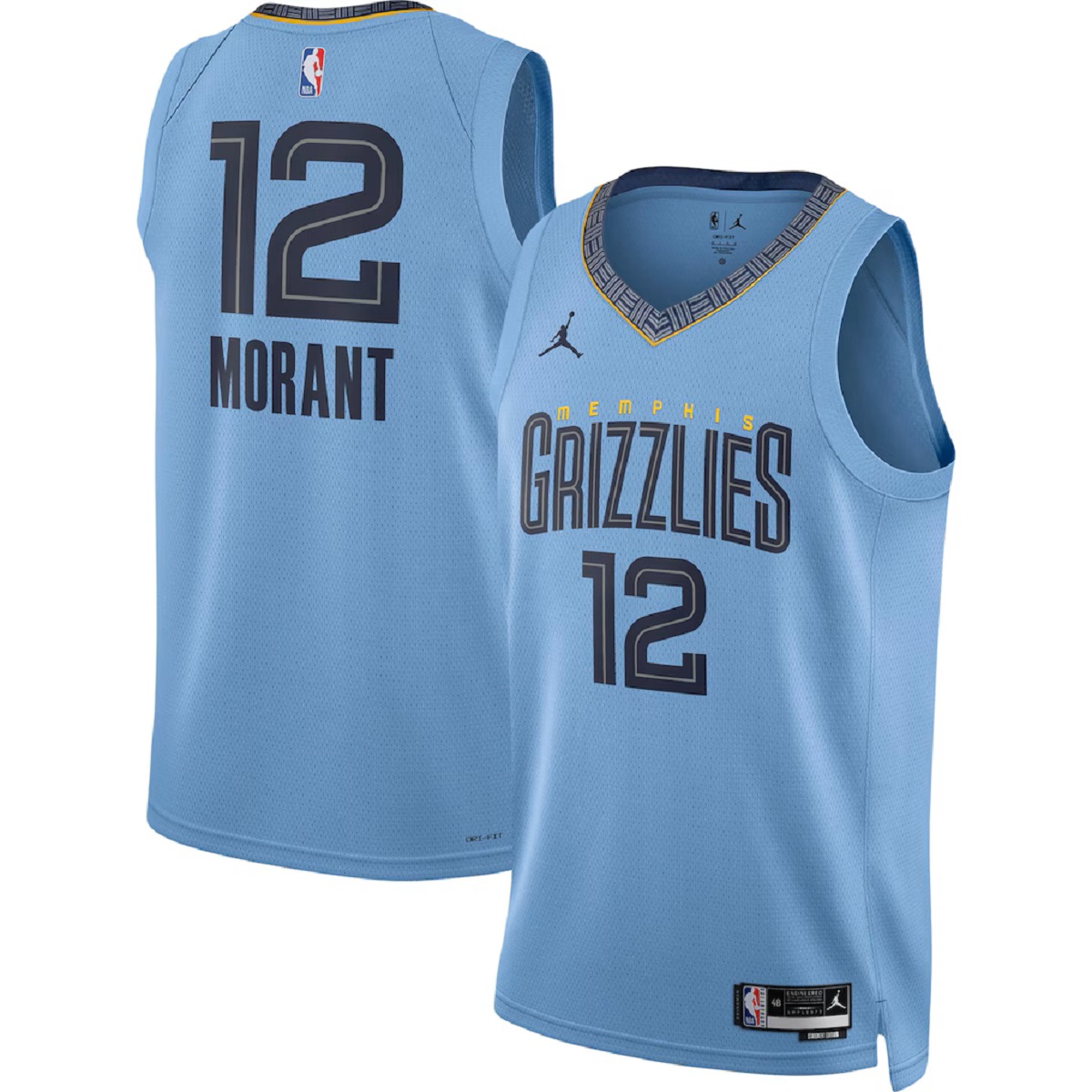 Men's Memphis Grizzlies Ja Morant Jordan Brand Light Blue Swingman Jersey - Statement Edition