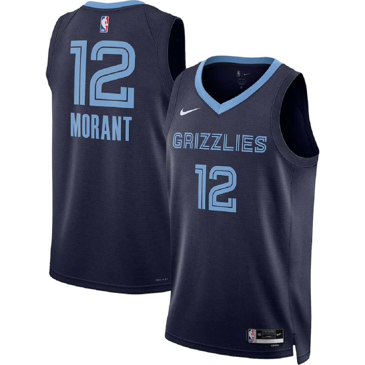 Men's Memphis Grizzlies Ja Morant Nike Navy Swingman Jersey - Icon Edition