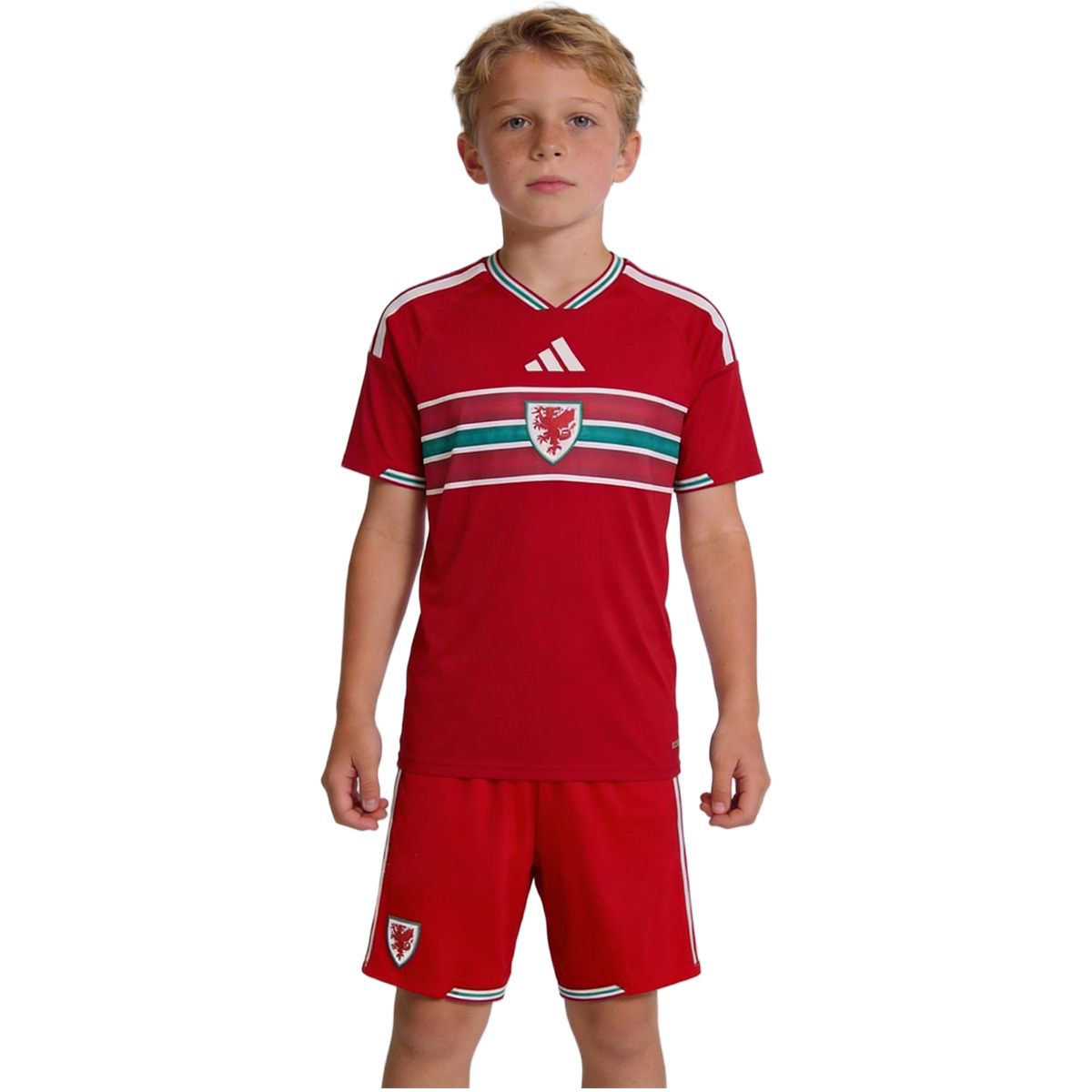 Kid's Wales Home Soccer Jersey Kit(Jersey+Shorts) World Cup 2026 Red
