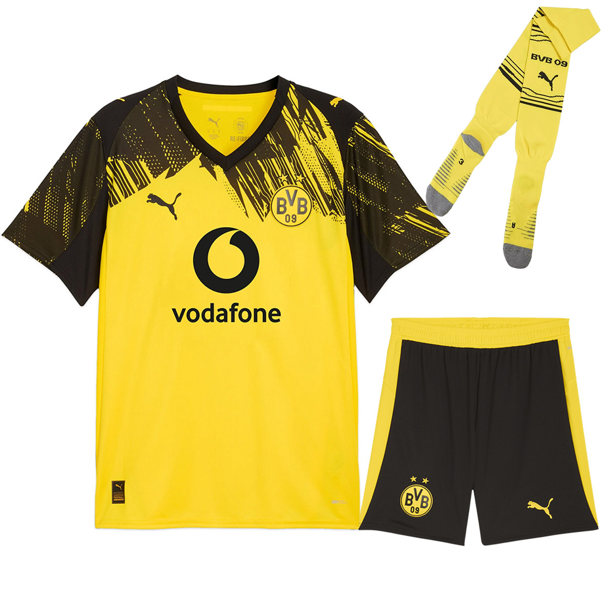 Borussia Dortmund Home Soccer Jersey Kit(Jersey+Shorts+Socks) 2025/26 Yellow