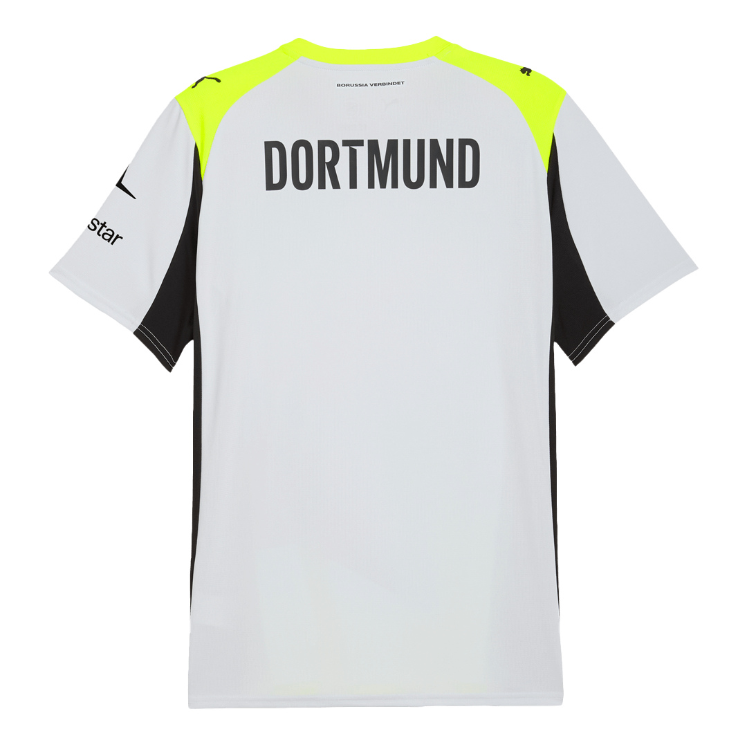 Borussia Dortmund Away Soccer Jersey Kit(Jersey+Shorts) 25/26 Gray