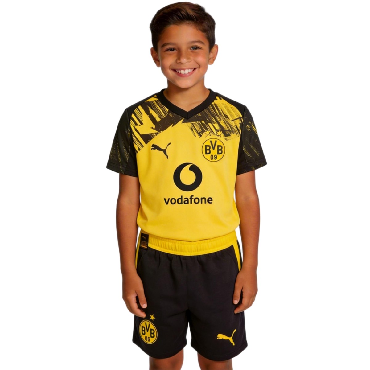 Kid's Borussia Dortmund Home Soccer Jersey Kit(Jersey+Shorts) 25/26 Yellow
