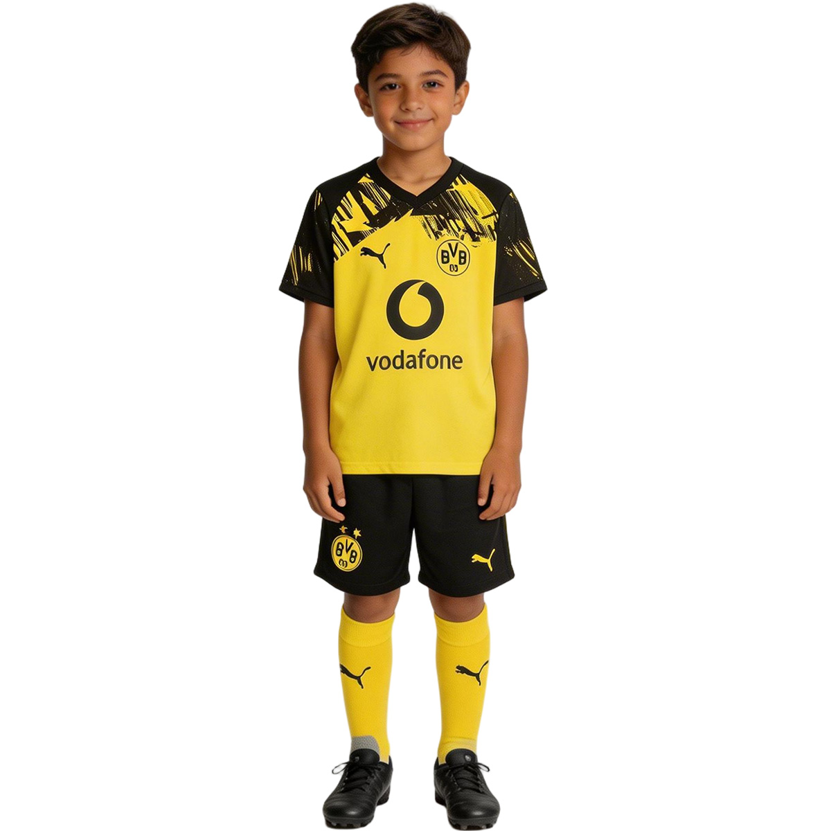 Kid's Borussia Dortmund Home Soccer Jersey Kit(Jersey+Shorts+Socks) 25/26 Yellow