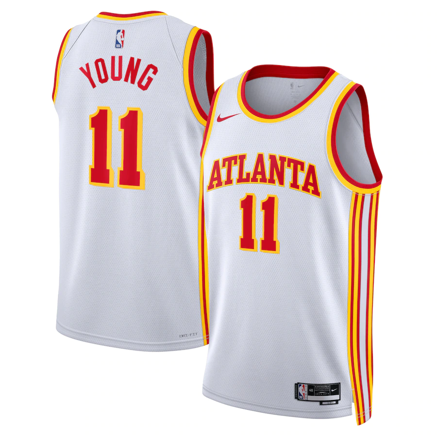Men's Atlanta Hawks Trae Young #11 Nike White Swingman Jersey - Association Edition