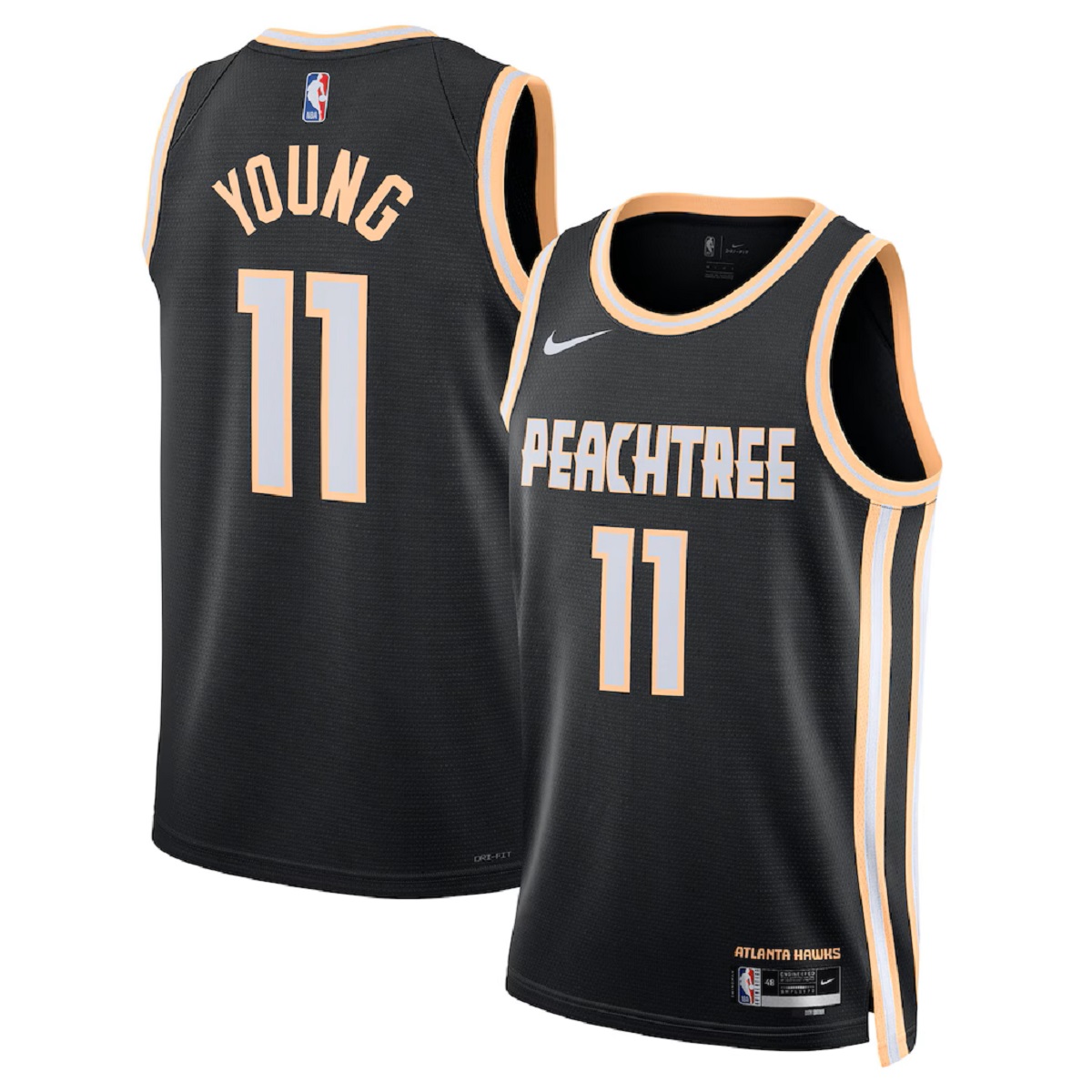Men's Atlanta Hawks Trae Young Nike Black 2025/26 Swingman Jersey - City Edition