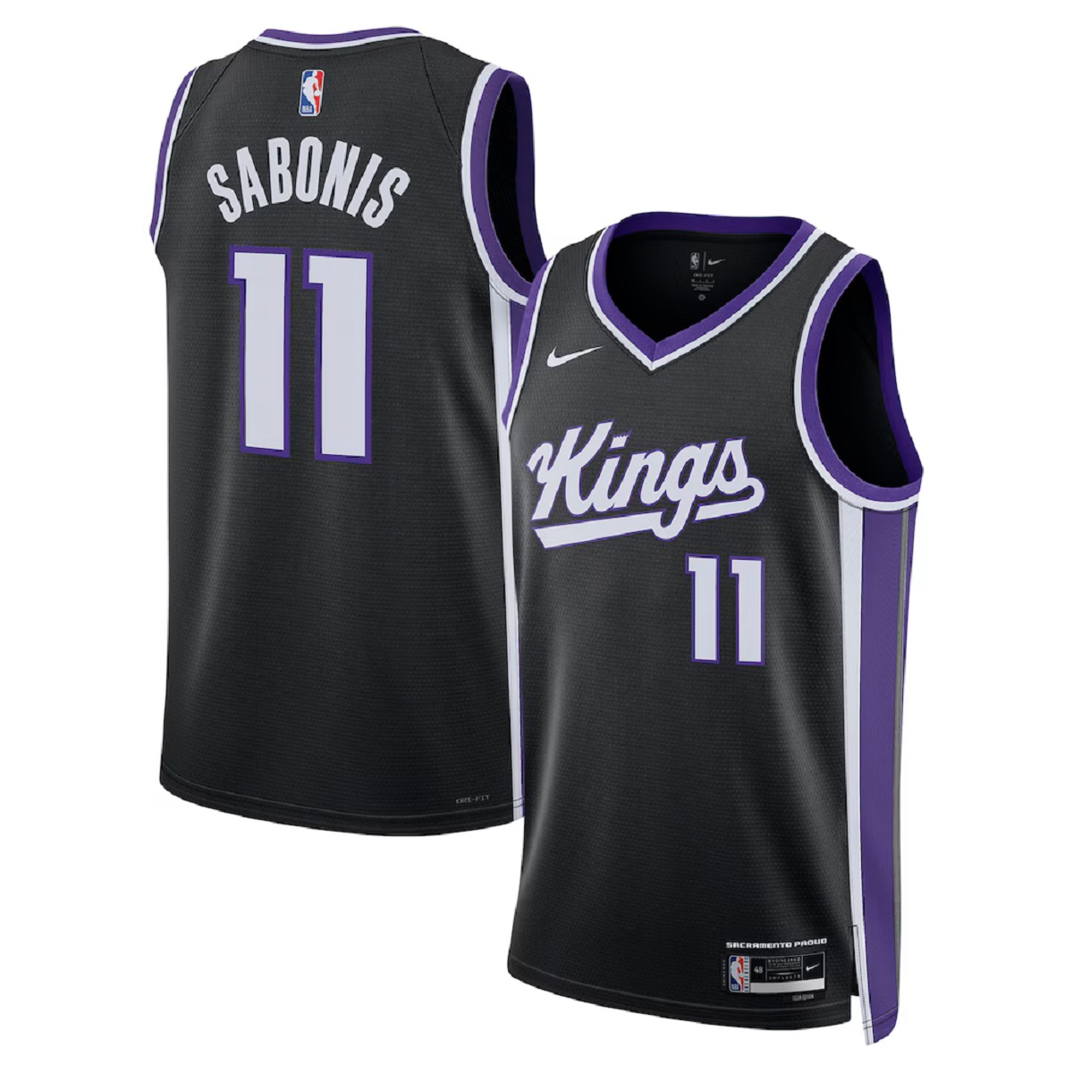Men's Sacramento Kings Domantas Sabonis #11 Black Swingman Jersey - Icon Edition