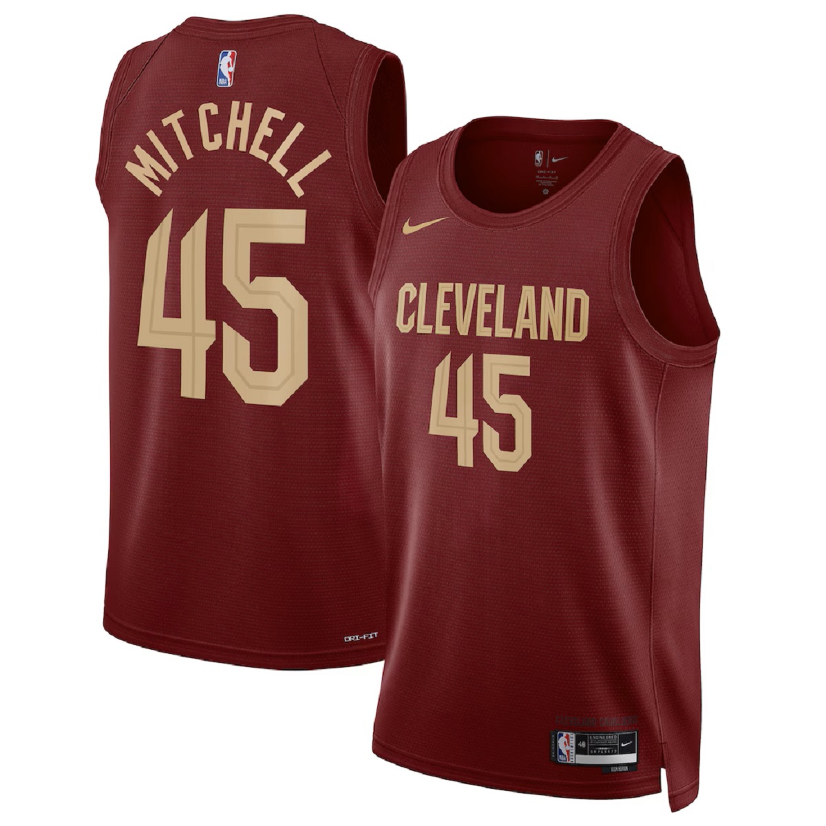 Men's Cleveland Cavaliers Donovan Mitchell Nike Wine Swingman Jersey - Icon Edition