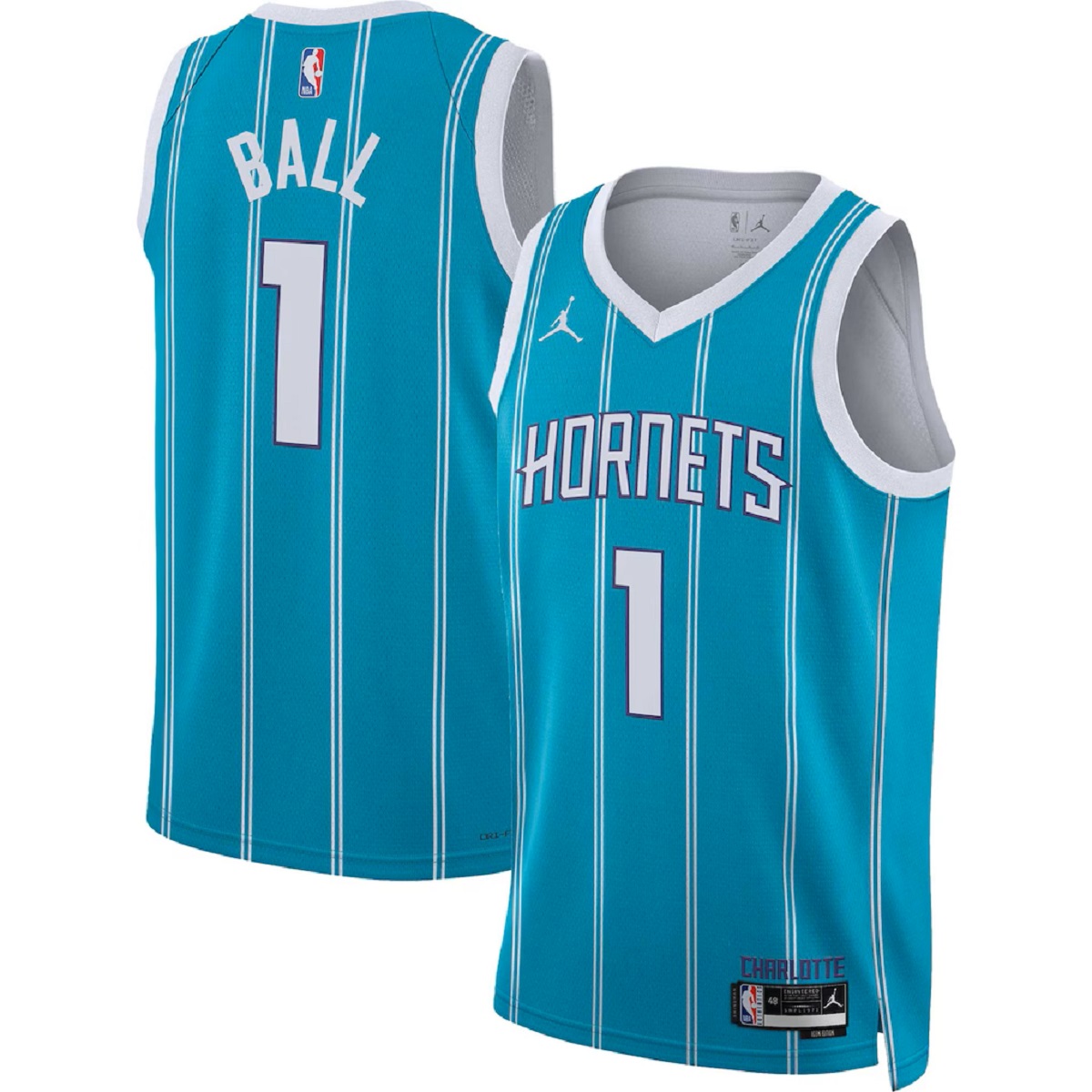 Men's Charlotte Hornets LaMelo Ball Jordan Brand Teal Swingman Jersey - Icon Edition
