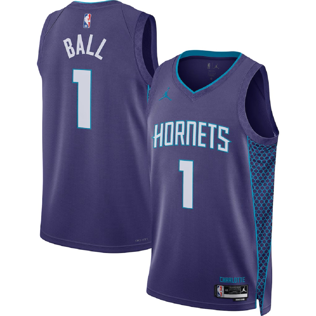 Men's Charlotte Hornets LaMelo Ball Jordan Brand Purple Swingman Jersey - Statement Edition