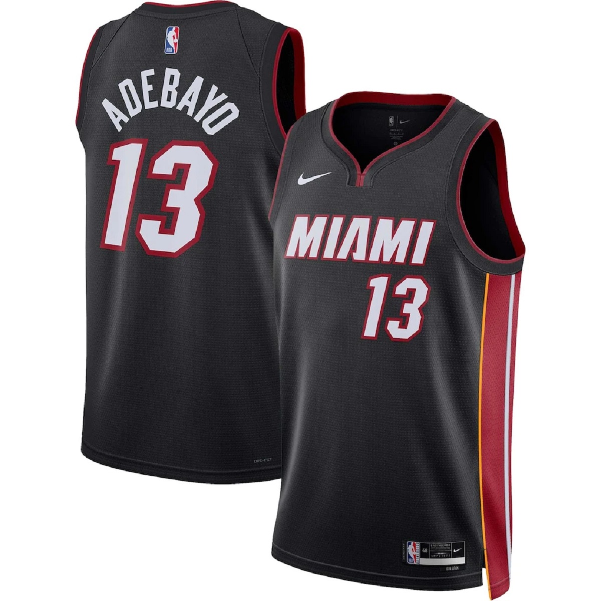 Men's Miami Heat Bam Adebayo Nike Black Swingman Jersey - Icon Edition
