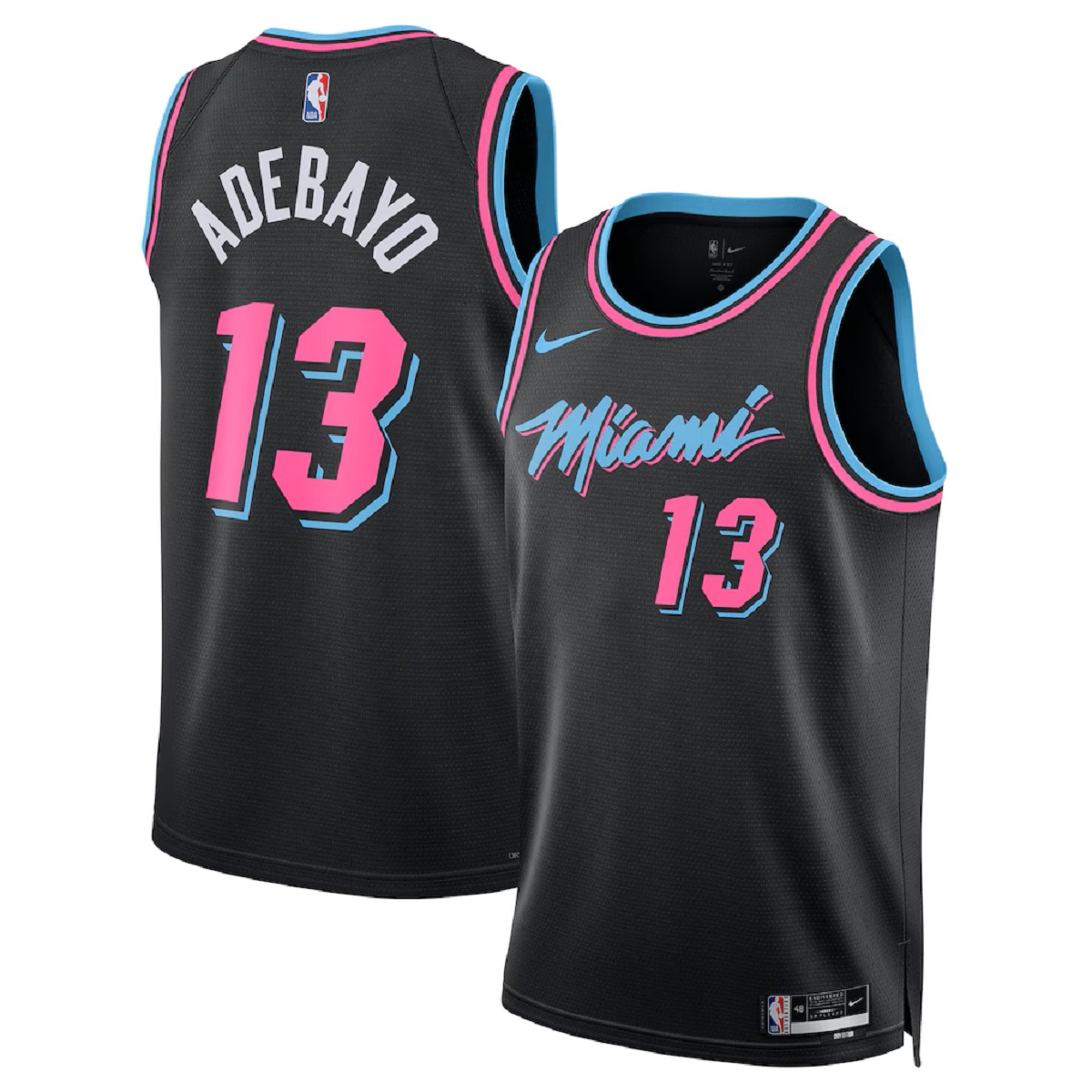 Men's Miami Heat Bam Adebayo Nike Black 2025/26 Swingman Jersey - City Edition