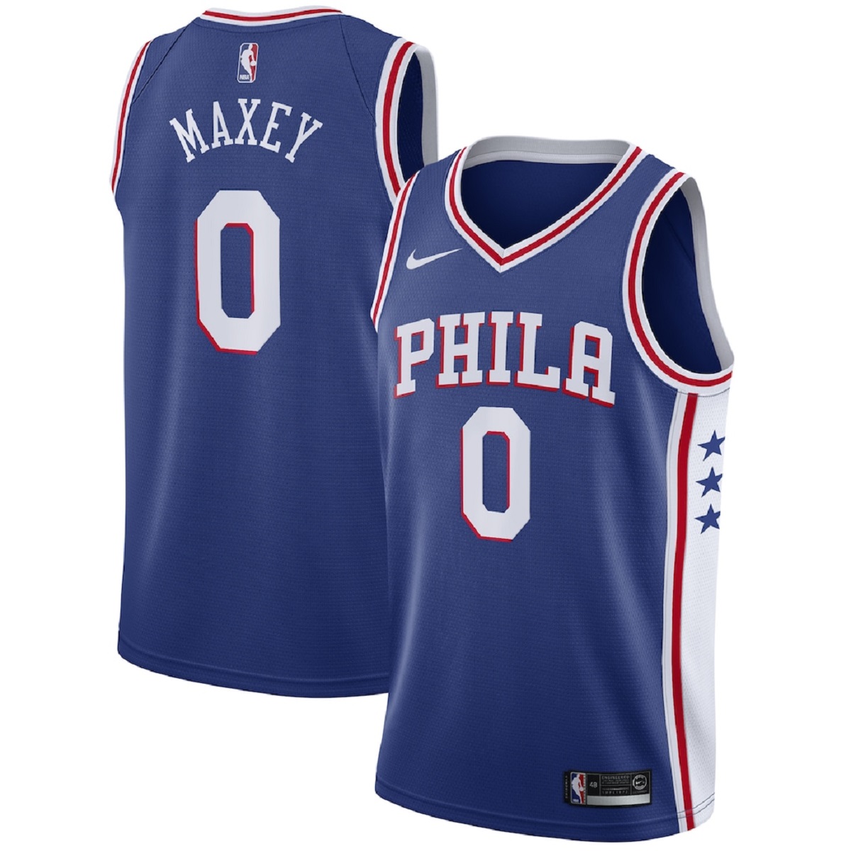 Men's Philadelphia 76ers Tyrese Maxey Nike Royal Swingman Jersey Icon Edition