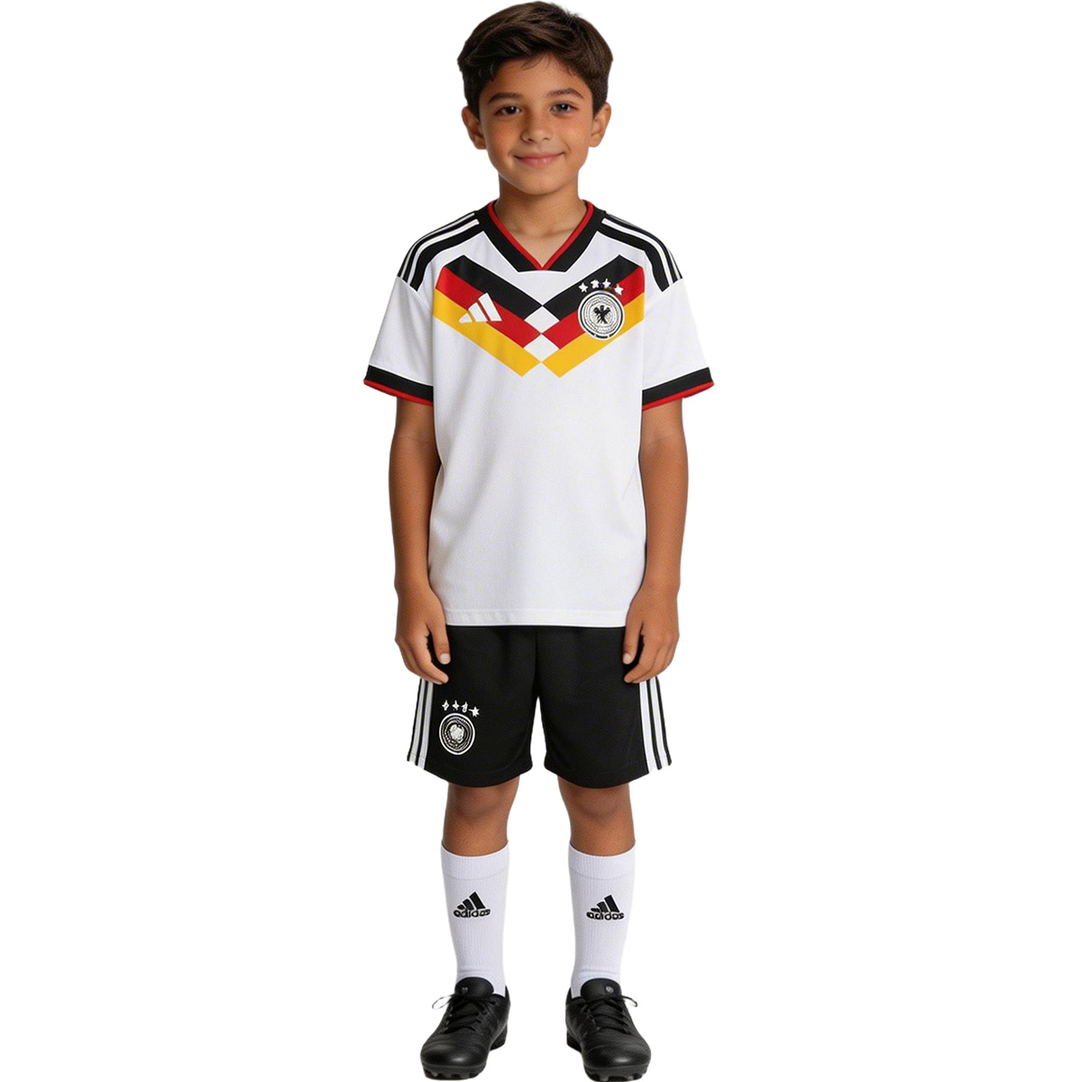 Kid's Germany Home Soccer Jersey Kit(Jersey+Shorts+Socks) World Cup 2026 White