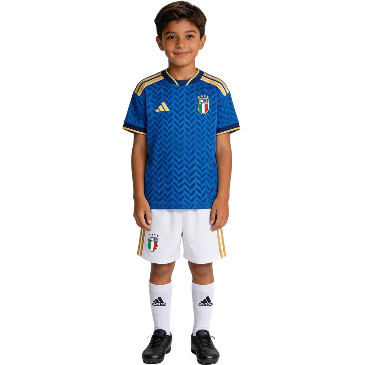 Kid's Italy Home Soccer Jersey Kit(Jersey+Shorts+Socks) World Cup 2026 Blue