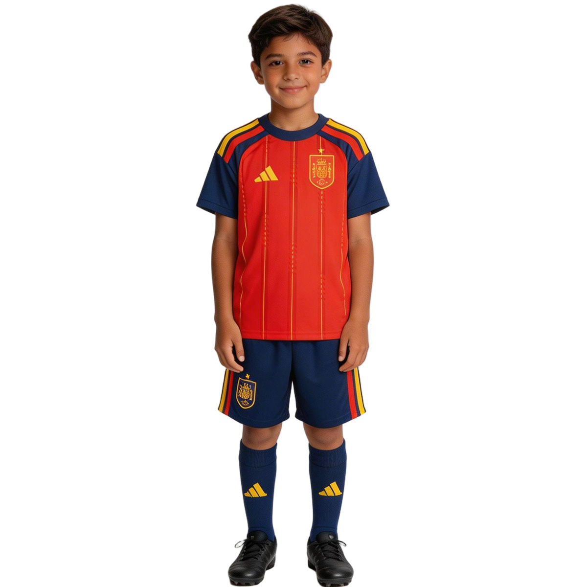 Kid's Spain Home Soccer Jersey Kit(Jersey+Shorts+Socks) World Cup 2026 Red