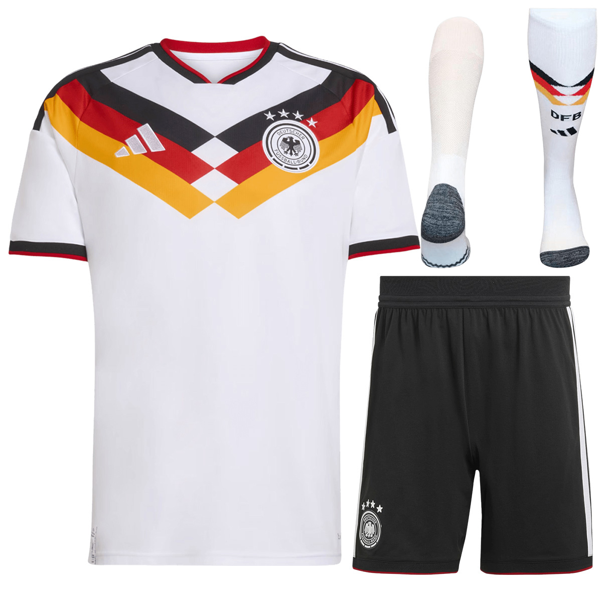 Germany Home Soccer Jersey Kit(Jersey+Shorts+Socks) World Cup 2026 White