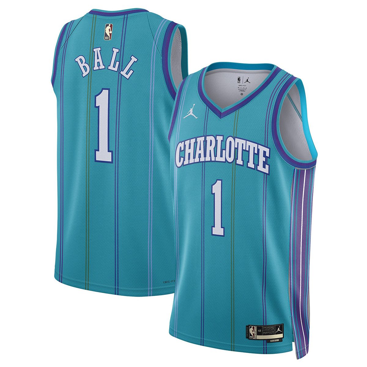 Men's Charlotte Hornets LaMelo Ball Jordan Brand Teal Swingman Jersey - Classic Edition