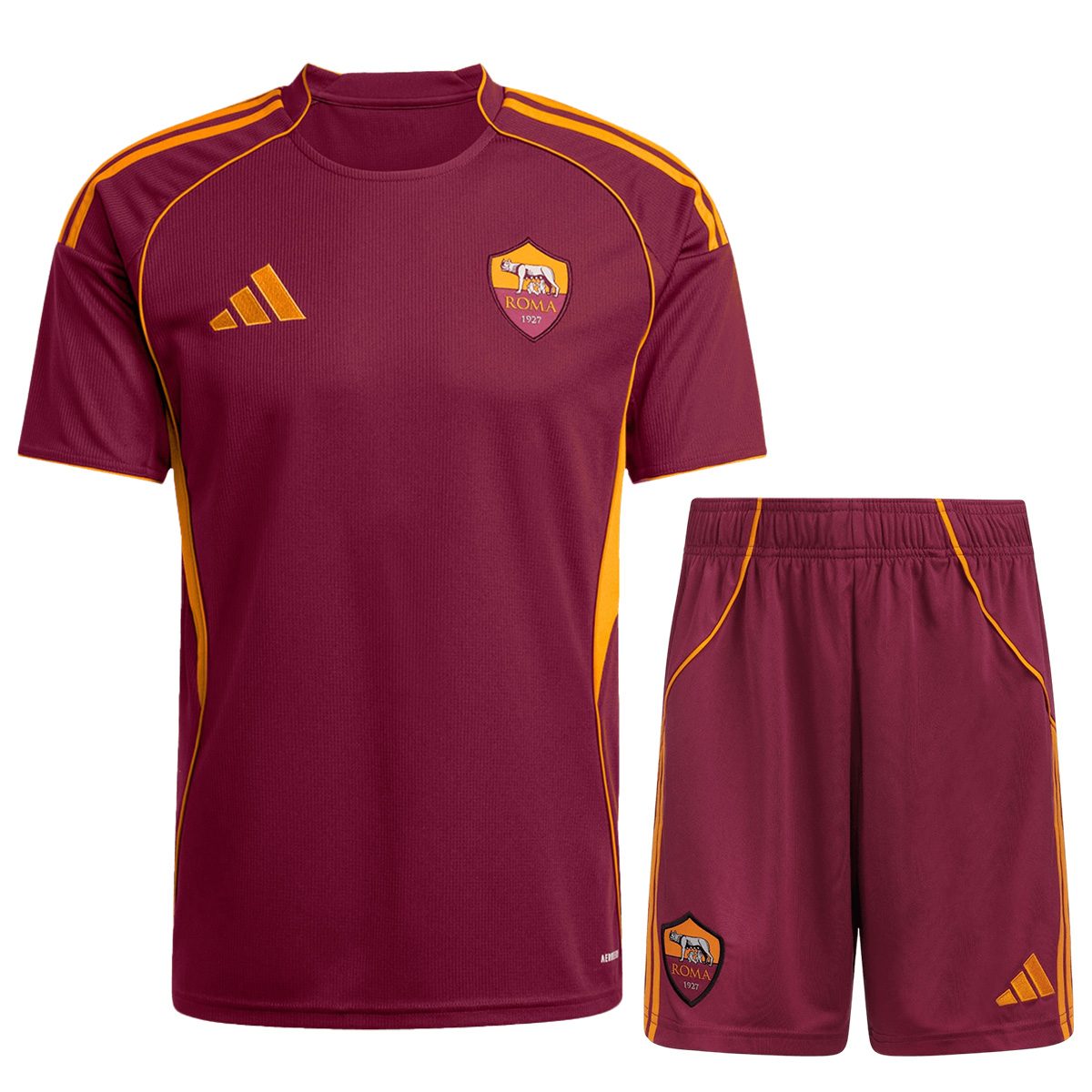 Roma Home Soccer Jersey Kit(Jersey+Shorts) 25/26 Red