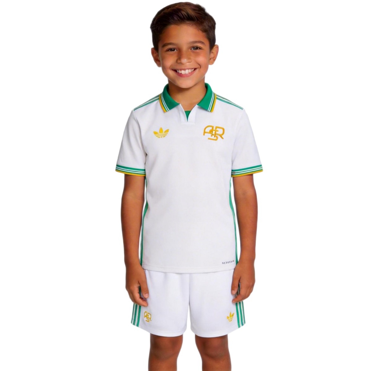 Kid's Roma Third Soccer Jersey Kit(Jersey+Shorts) 25/26 White
