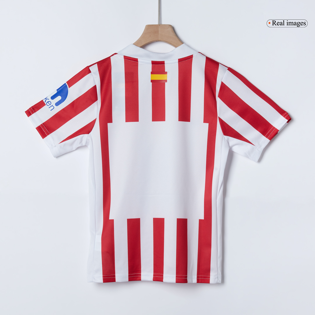 Kid's Atletico Madrid Home Soccer Jersey Kit(Jersey+Shorts+Socks) 2025/26 Red&White