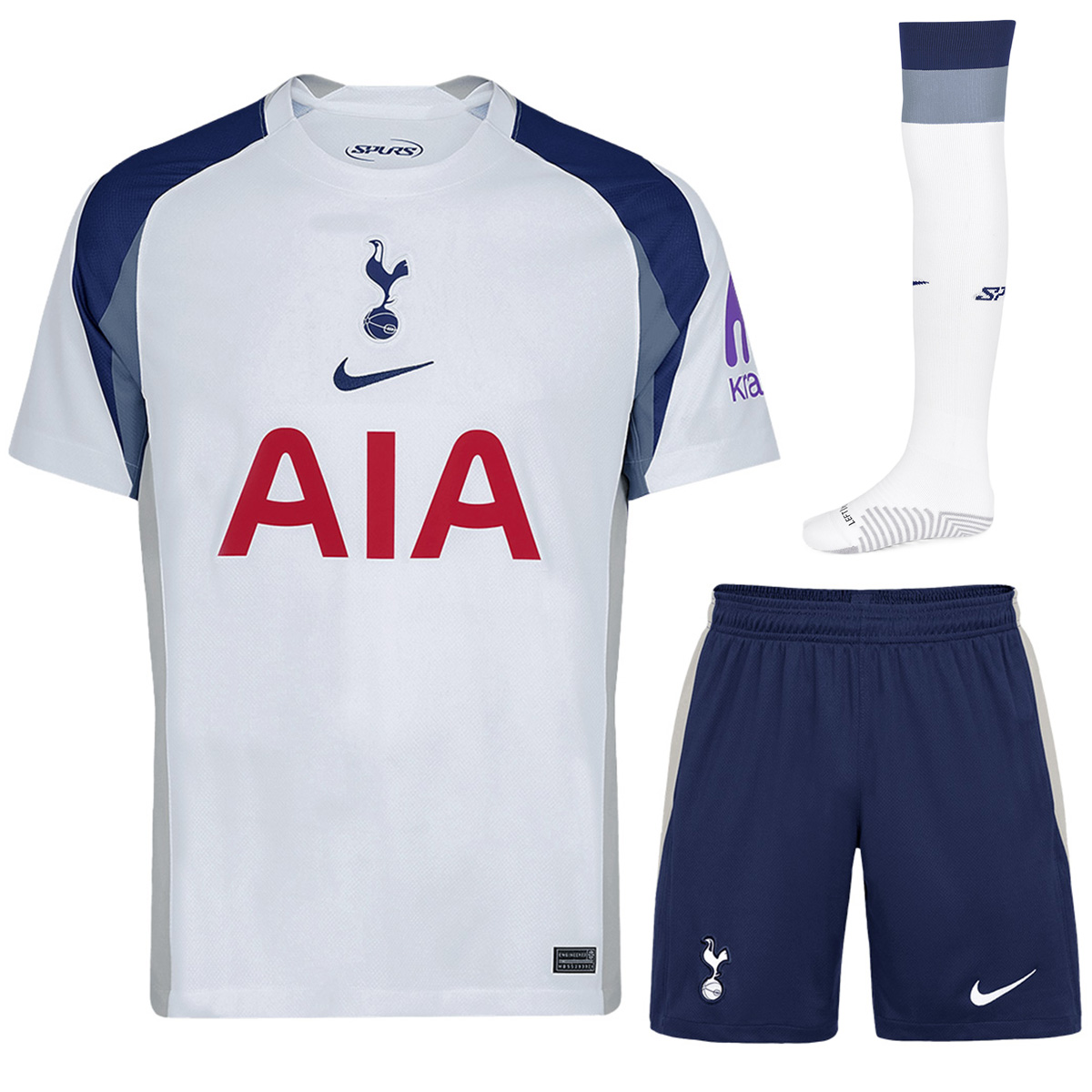 Tottenham Hotspur Home Soccer Jersey Kit(Jersey+Shorts+Socks) 2025/26 White