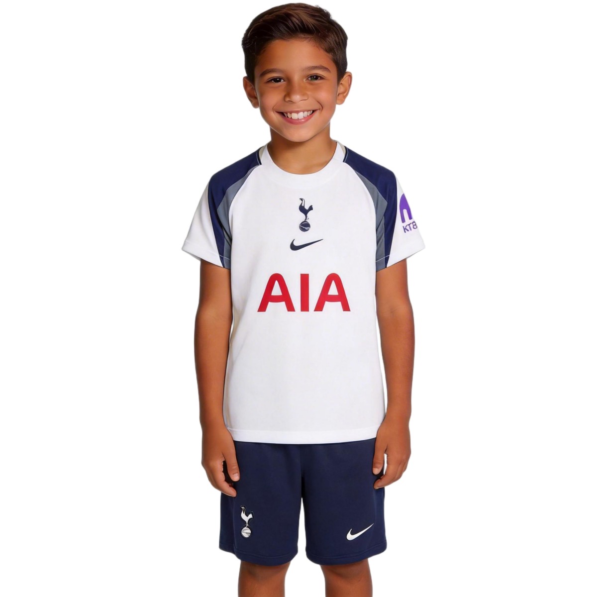 Kid's Tottenham Hotspur Home Soccer Jersey Kit(Jersey+Shorts) 25/26 White