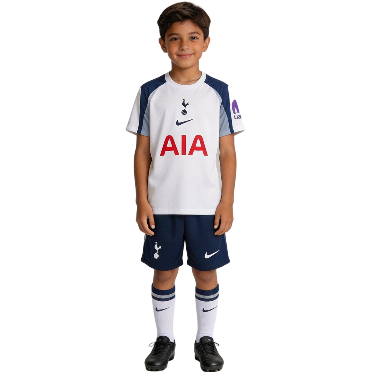 Kid's Tottenham Hotspur Home Soccer Jersey Kit(Jersey+Shorts+Socks) 25/26 White