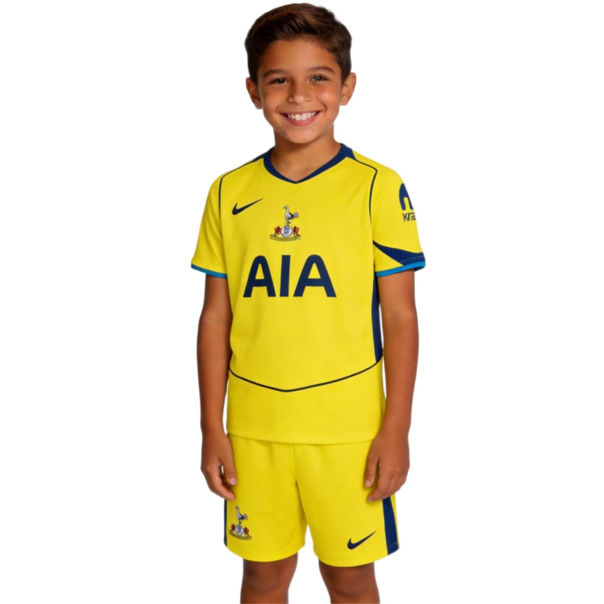Kid's Tottenham Hotspur Third Soccer Jersey Kit(Jersey+Shorts) 25/26 Yellow