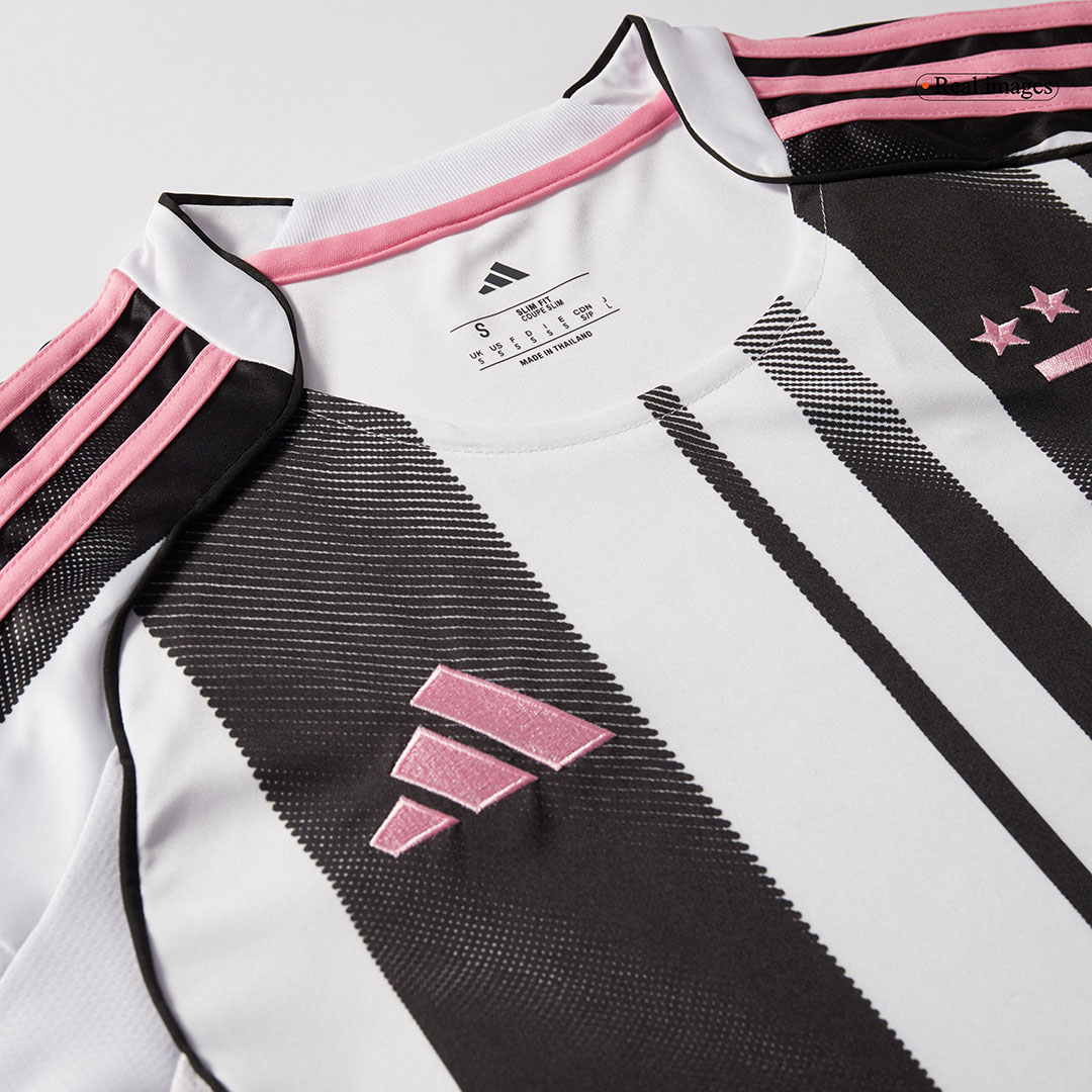 Juventus Home Soccer Jersey Kit(Jersey+Shorts+Socks) 2025/26 Black&White