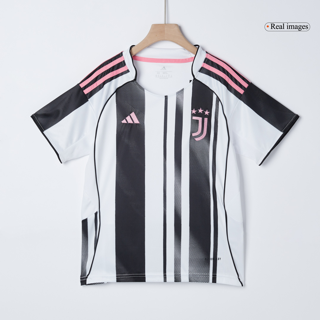 Kid's Juventus Home Soccer Jersey Kit(Jersey+Shorts+Socks) 2025/26 Black&White