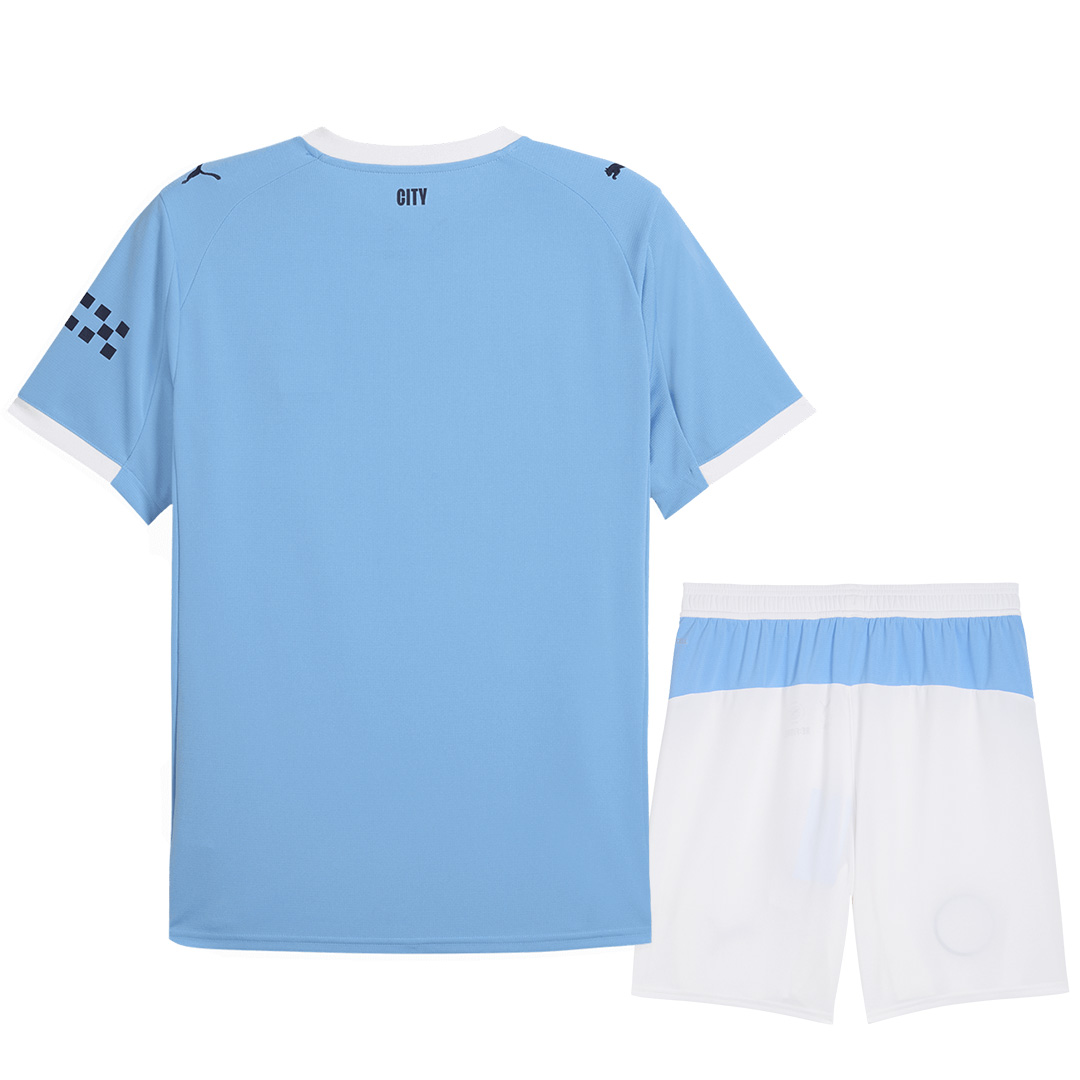Manchester City Home Soccer Jersey Kit(Jersey+Shorts) 2025/26 Blue