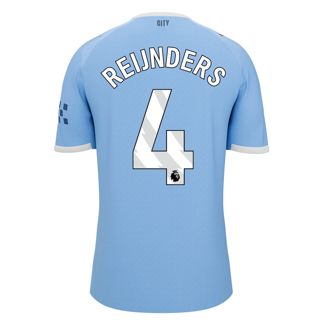 REIJNDERS #4 Manchester City Home Soccer Jersey 2025/26 Blue