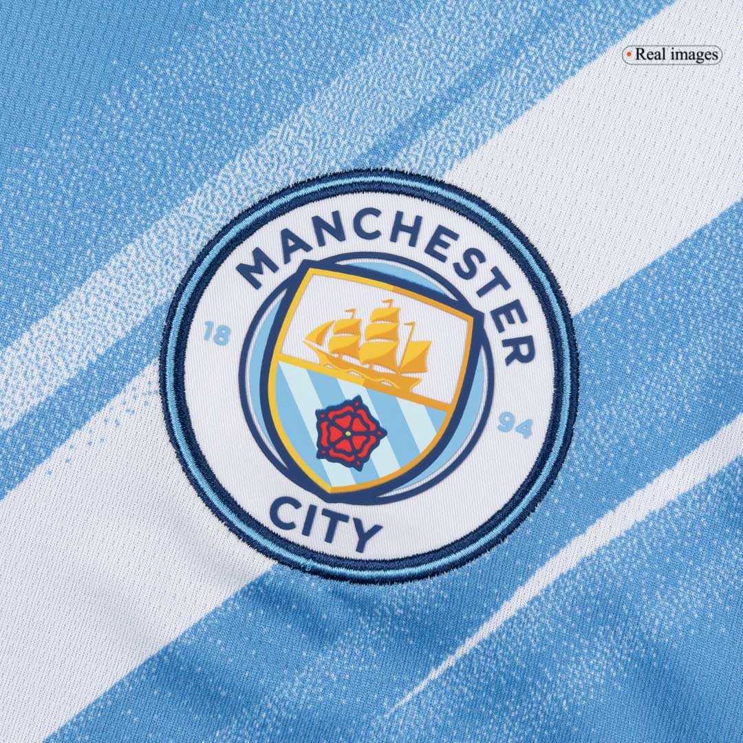 REIJNDERS #4 Manchester City Home Soccer Jersey 2025/26 Blue