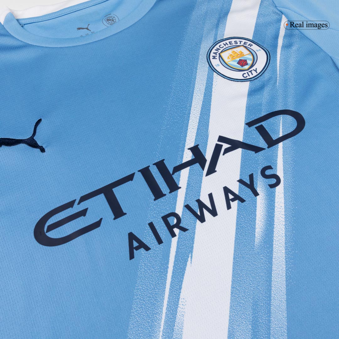 REIJNDERS #4 Manchester City Home Soccer Jersey 2025/26 Blue