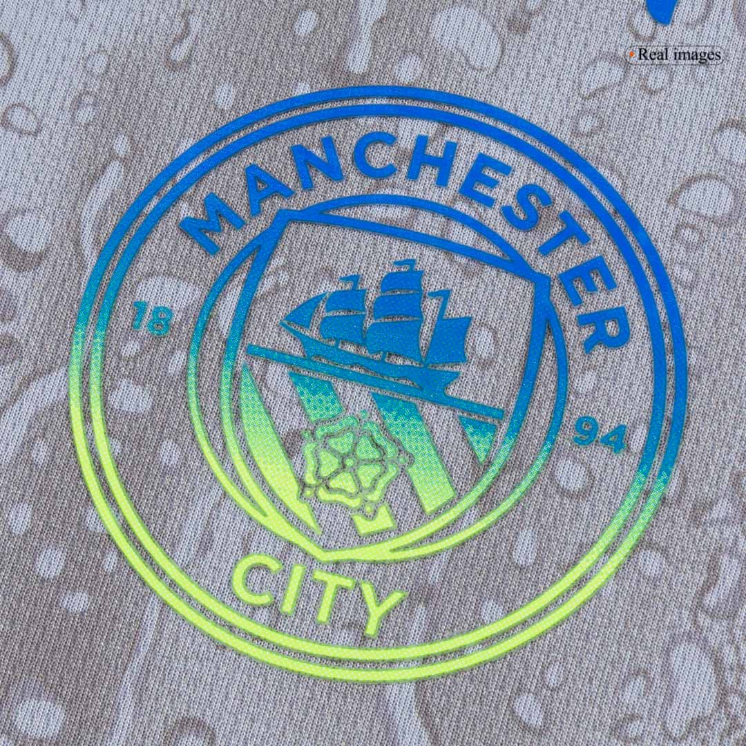 Manchester City Third Away Soccer Jersey Kit(Jersey+Shorts+Socks) 25/26  Gray