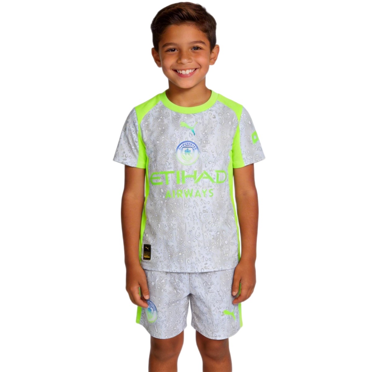 Kid's Manchester City Third Kit 25/26 Gray