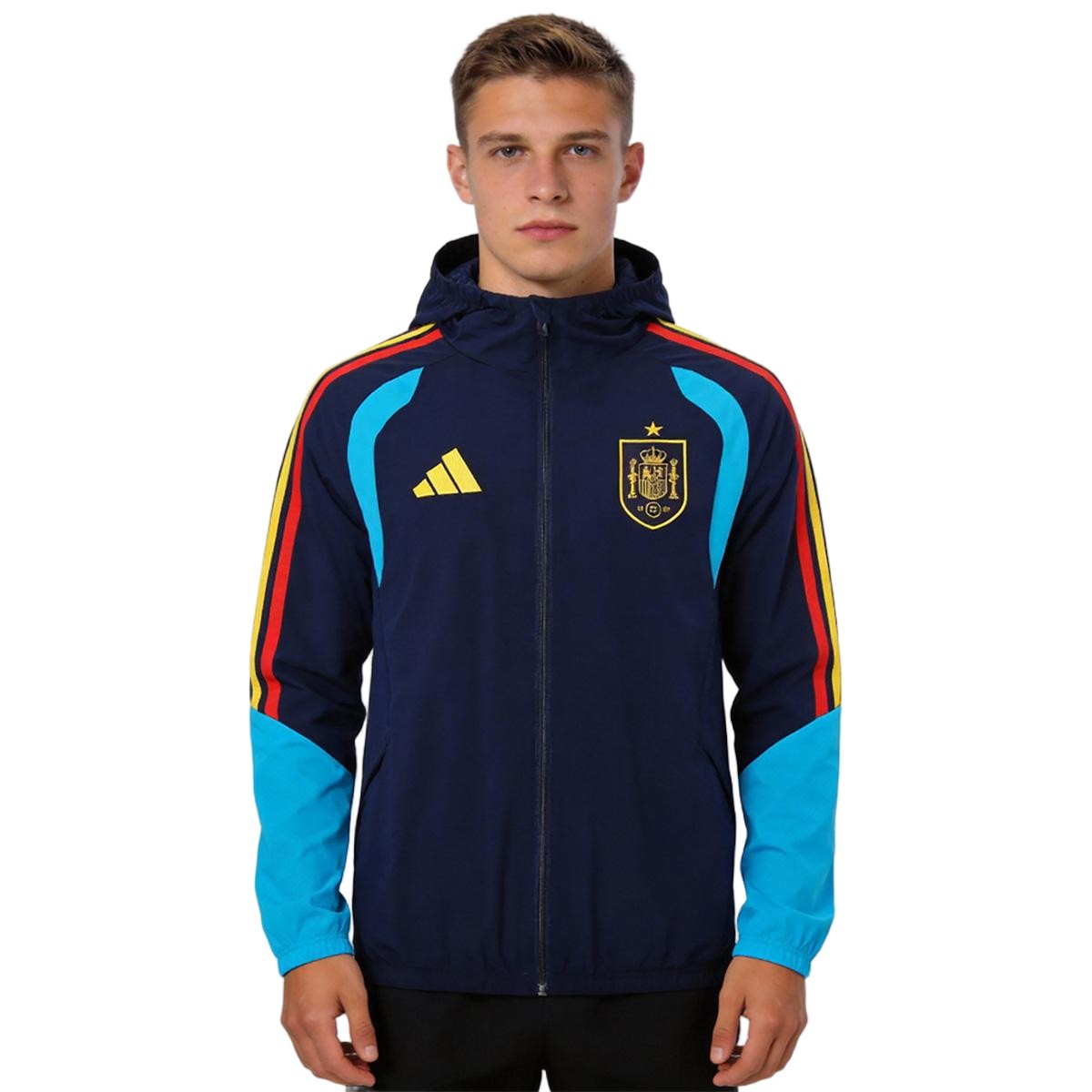 Spain Hoodie Training Tracksuit Jacket 2026 Blue&Black