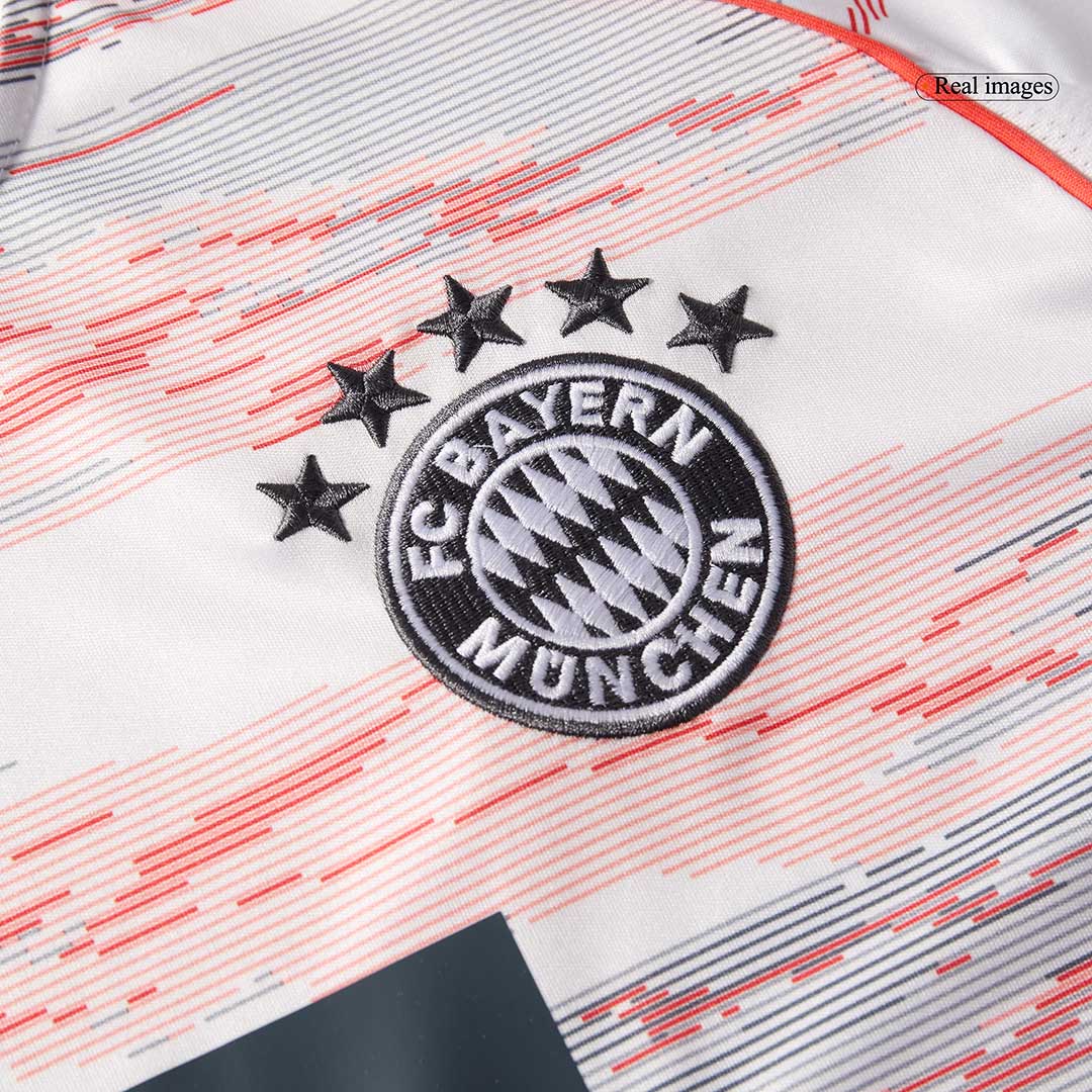Bayern Munich Away Soccer Jersey Kit(Jersey+Shorts+Socks)  2025/26 White