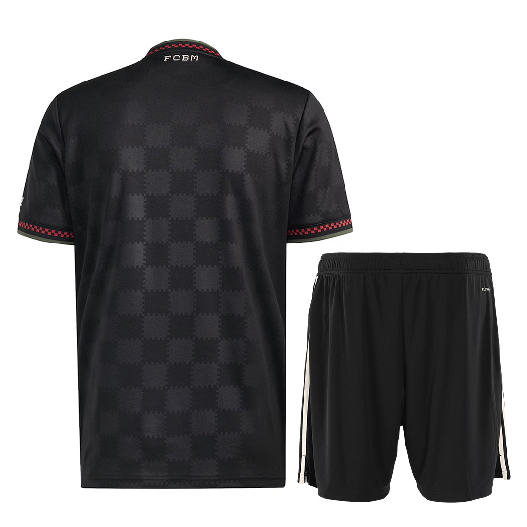 Bayern Munich Third Away Soccer Jersey Kit(Jersey+Shorts+Socks)  2025/26 Black