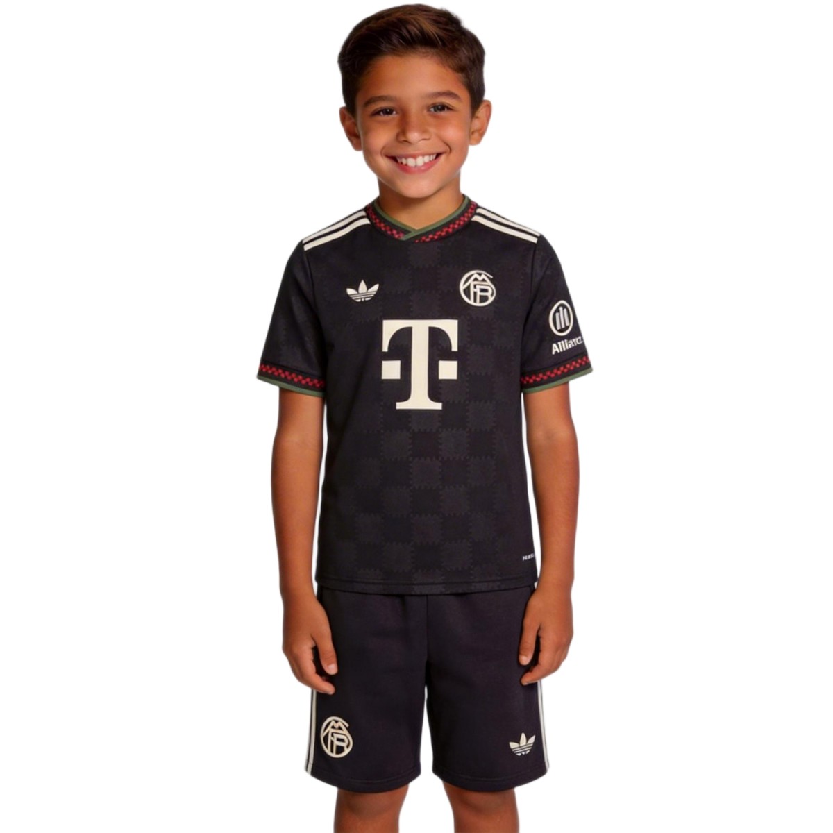 Kid's Bayern Munich Third Away Soccer Jersey Kit(Jersey+Shorts) 25/26 Black