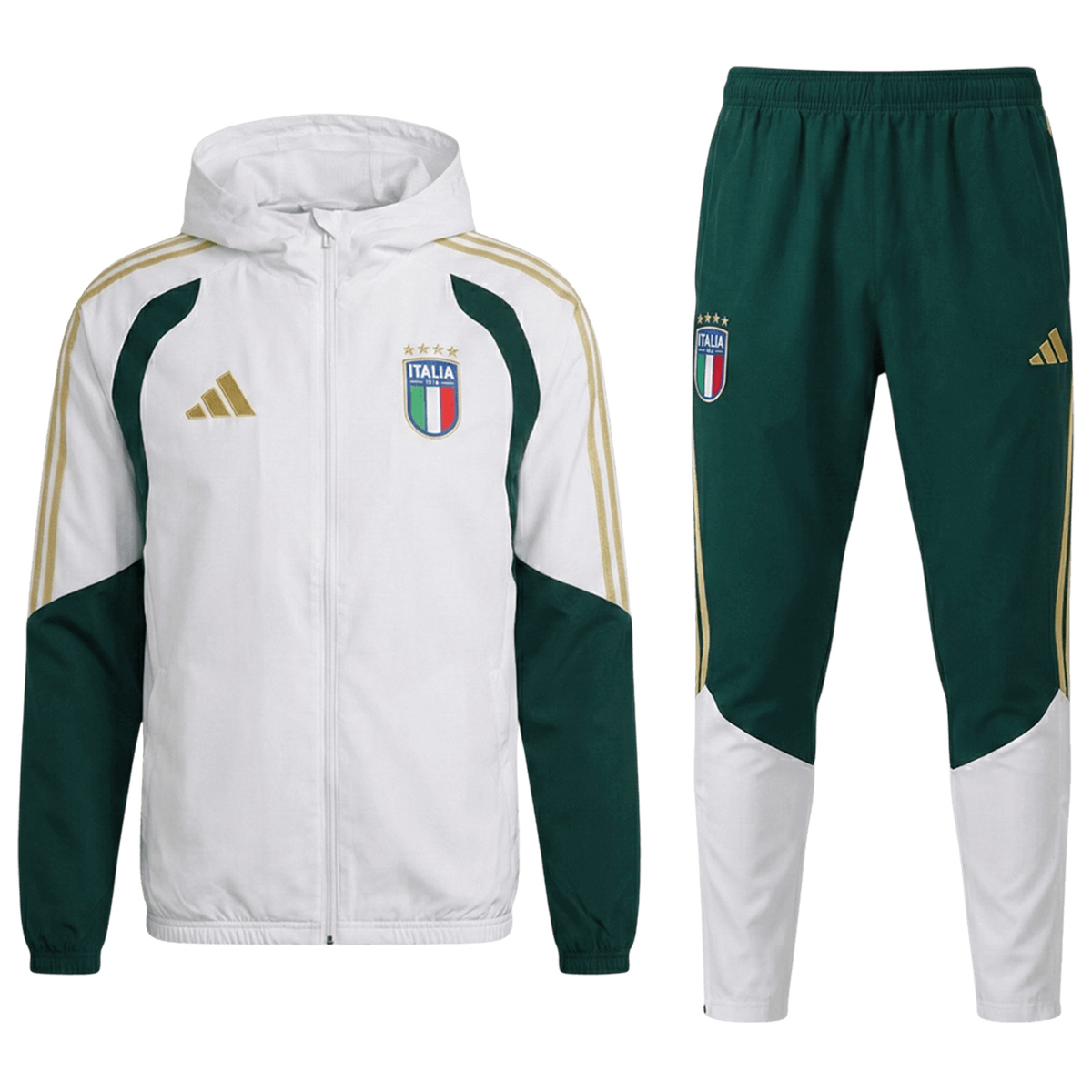 Italy Hoodie Training Tracksuit Kit(Top+Pants) 2026 White