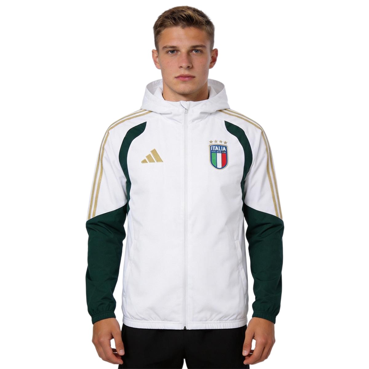 Italy Hoodie Training Tracksuit Jacket 2026 White