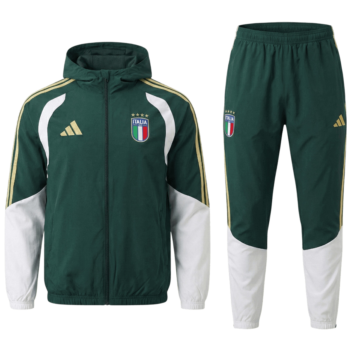 Italy Hoodie Training Tracksuit Kit(Top+Pants) 2026 Green