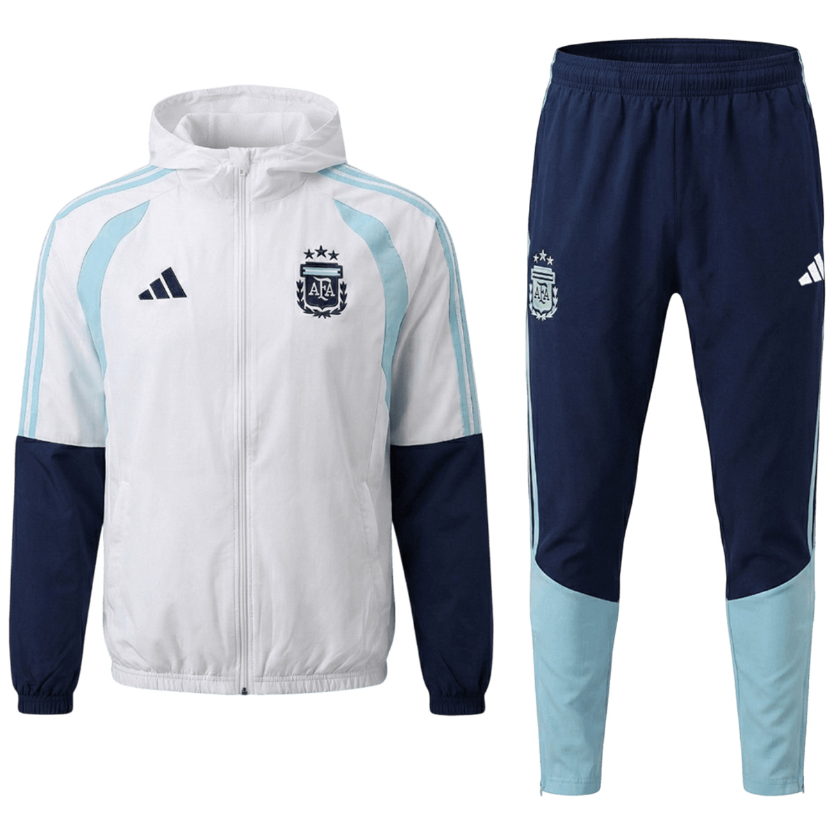 Argentina Hoodie Training Tracksuit Kit(Top+Pants) 2026 White