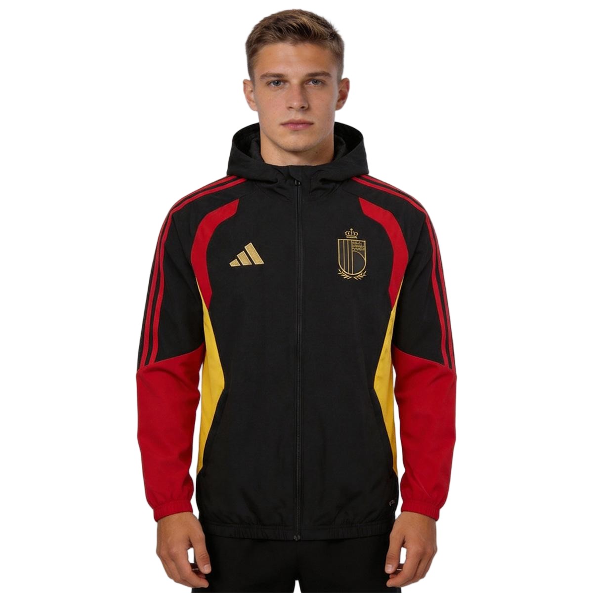 Belgium Hoodie Training Tracksuit Jacket 2026 Red&Black