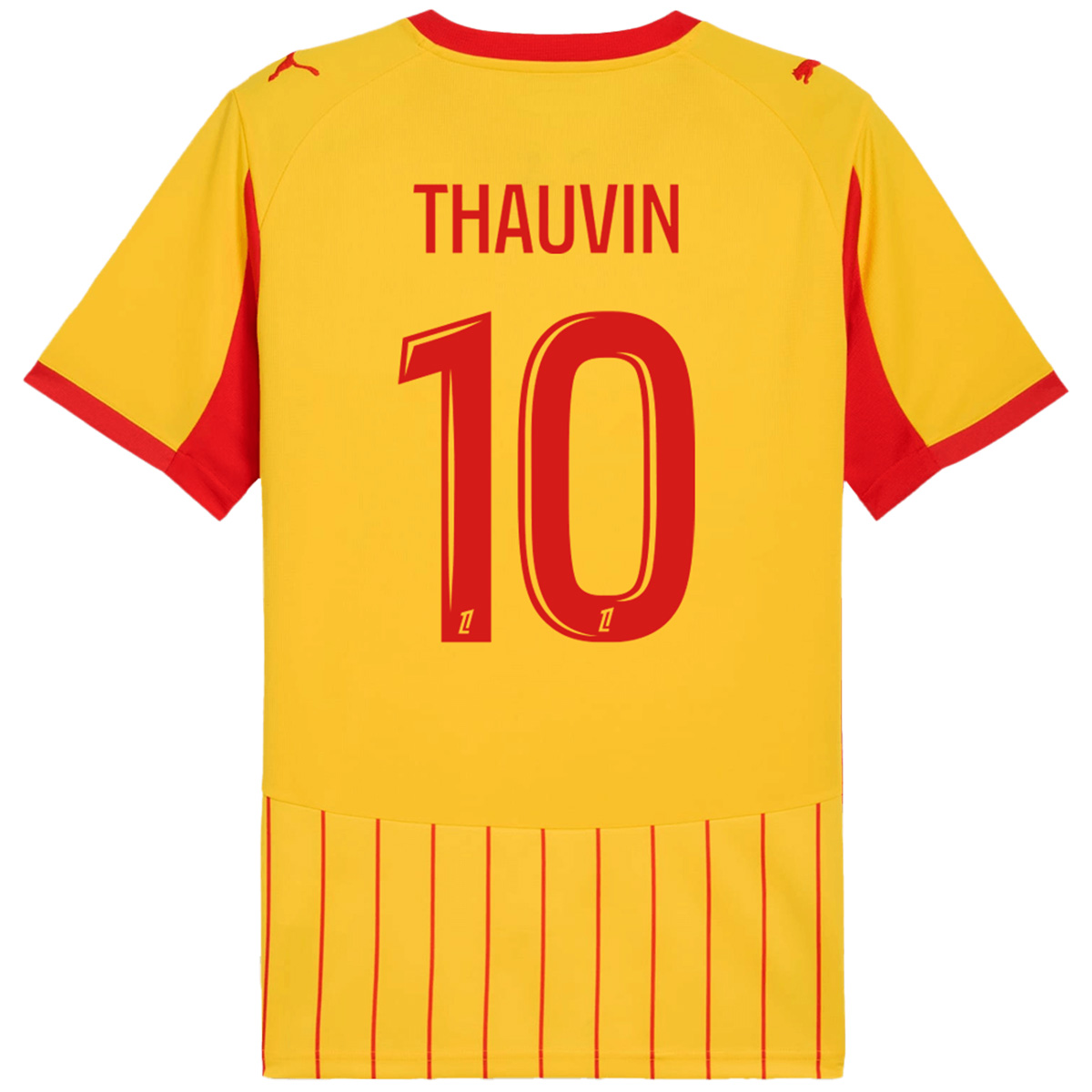 THAUVIN#10 RC Lens Home Soccer Jersey 25/26 Red&Yellow